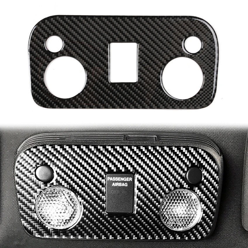 

Areyourshop Carbon fiber Car Roof Reading Lamp Light Trim For Ford Mustang 2015-2019 Reading Lamp Light Trim Car Accessories