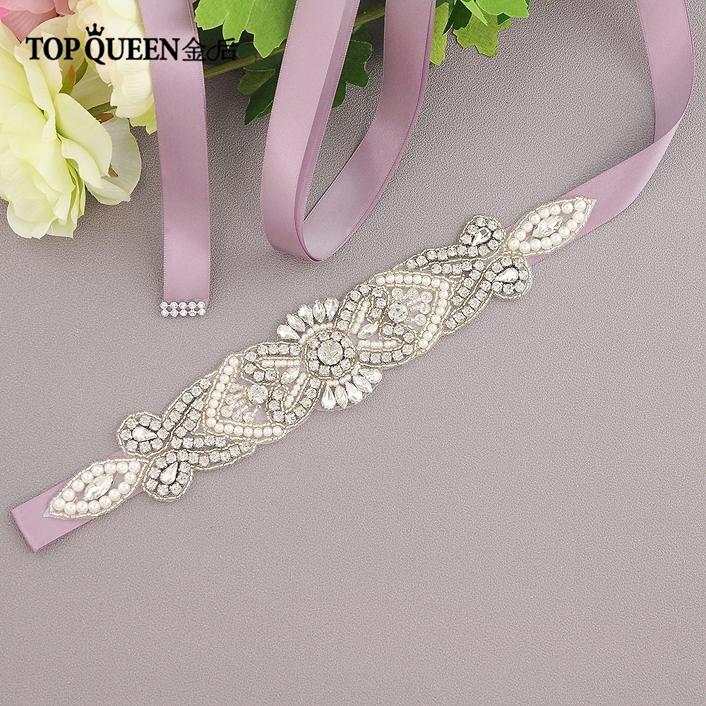 TOPQUEEN S208 Кристалл Rhinestone Пояс Свадебный Sash модные Ремни для Женский ремень для свадьбы сверкающих тонкой ручной работы