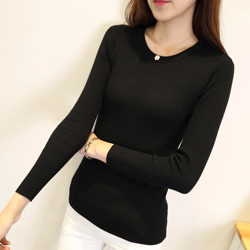 Spring Autumn Women Sweaters and Pullovers O Neck Long Sleeve Knitting Maglioni Donna Trui Blusas de inverno feminina