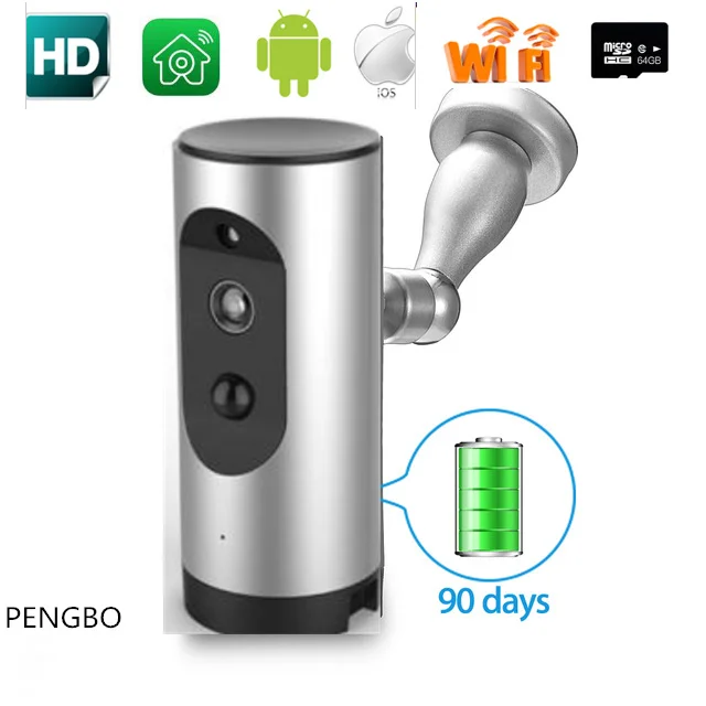 

PENGBO Wire-Free Battery IP Camera 1080P Outdoor Full HD Wireless Weatherproof Indoor Security WiFi Camera wireless camera