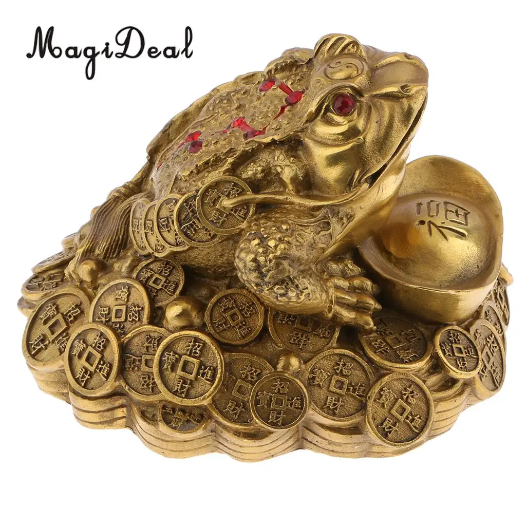 Feng Shui Money Lucky Fortune Wealth Chinese For Frog Toad Coin Home Shop Office Table Decoration