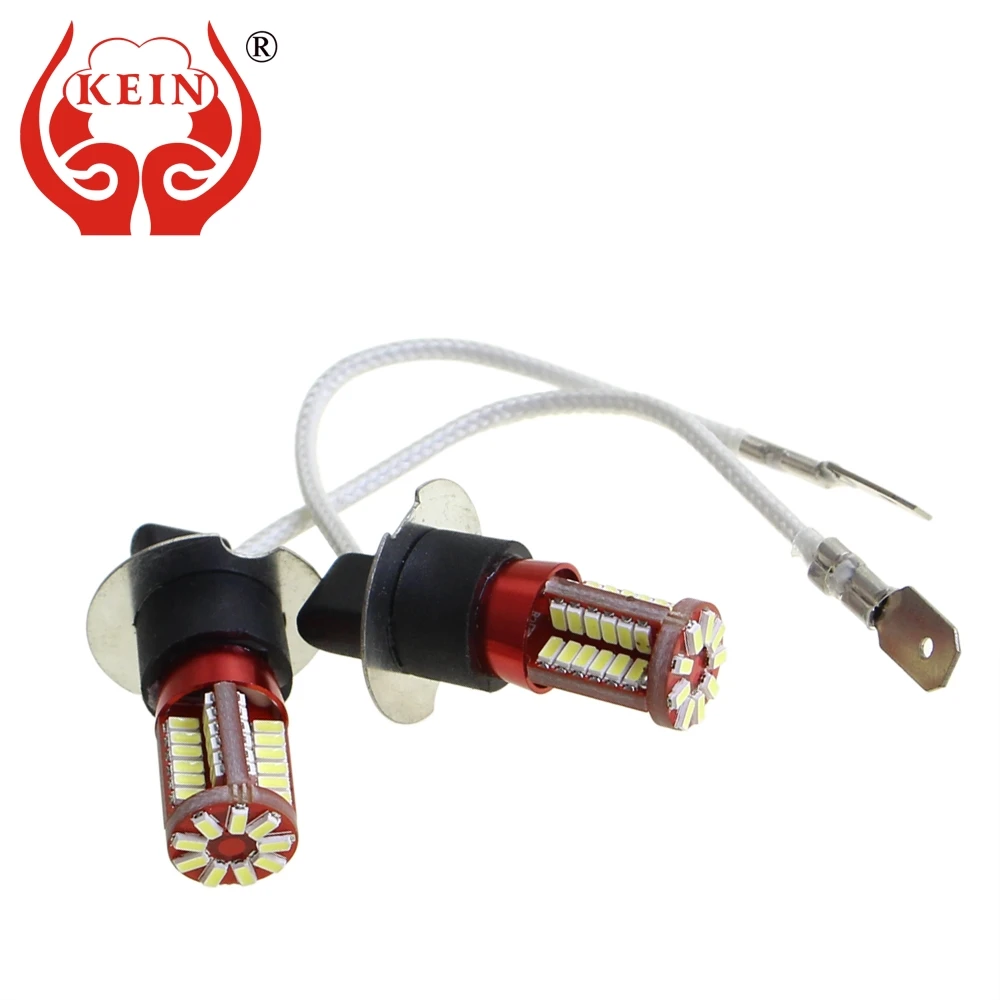 KEIN 2 шт. h8 h11 Светодиодная лампа 57SMD H1 H3 H7 9005 9006 880 881 H27 HB3 HB4 Противотуманные фары сигнальные лампы Автомобильные светодиодные дневные ходовые огни, авто