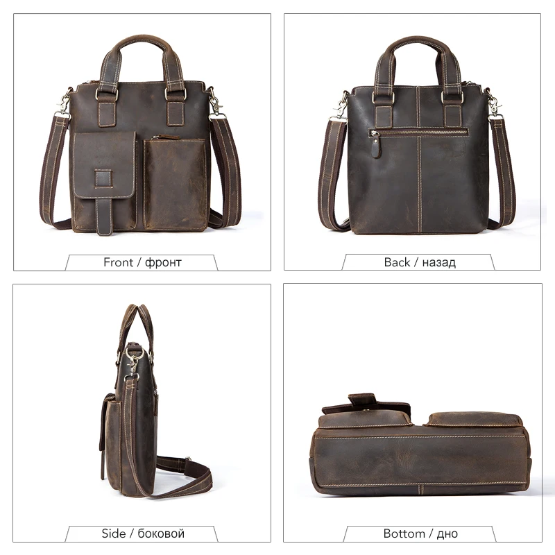 Cuir Sac tout Wesatl D'épaule En De Serviette Sacs Horse À Mode 7711 Bandoulière Hommes Fourre Véritable Crazy 7711f4coffee Décontracté 7711b4brown Main wwxt4r7qnZ
