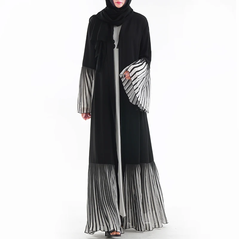 Abaya/однотонное платье; Абая; египетская Исламская одежда; абя; марокканский стиль; мусульманские открытые кимоно со складками; экспресс