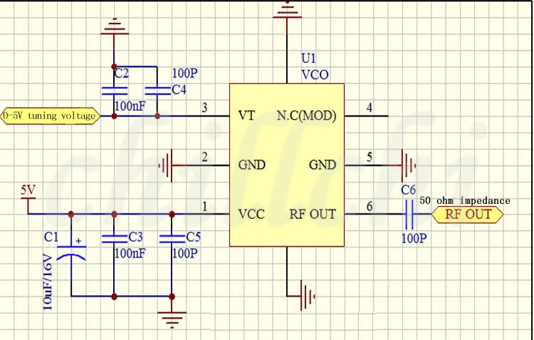 VCO управляемый осциллятор напряжения SM640 590-640 МГц