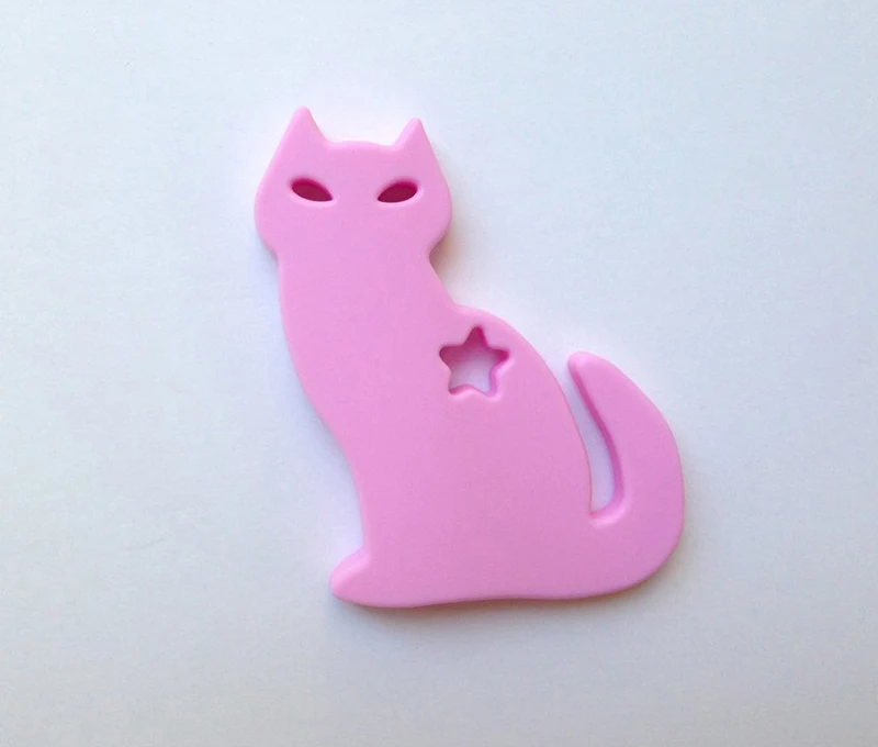 cat silicone teether