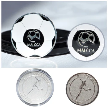 

1pcs Sports PVC Soccer Football Champion Pick Edge Finder Coin Toss Referee Side Coins For Table Tennis Football Matches