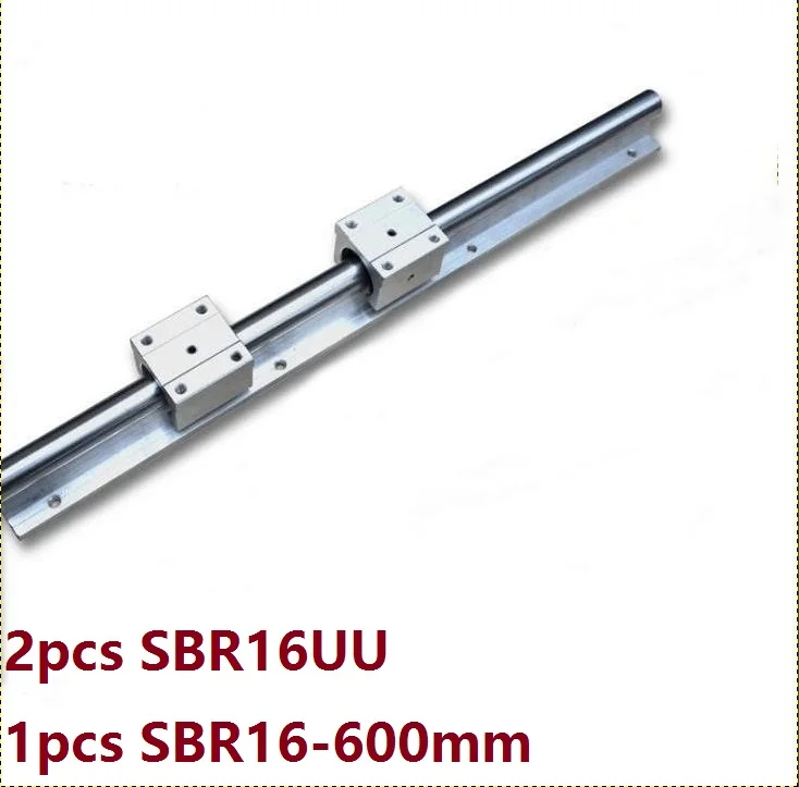 

1pcs SBR16 - 600mm linear rail guide support + 2pcs SBR16UU linear sliding blocks open type for cnc router parts