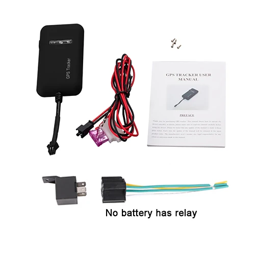 NO battery has relay GSM мини gps локатор мотоциклетный трекер GPRS мото автомобиль gps трекер Противоугонная сигнализация реле отрезание мазута TK110 - Цвет: NO battery has relay