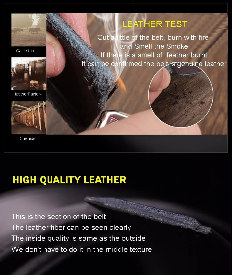 Men's belt fashion 100% Genuine Leather mens belts for men High quality metal automatic buckles Strap male for Jeans cowboy Sadoun.com