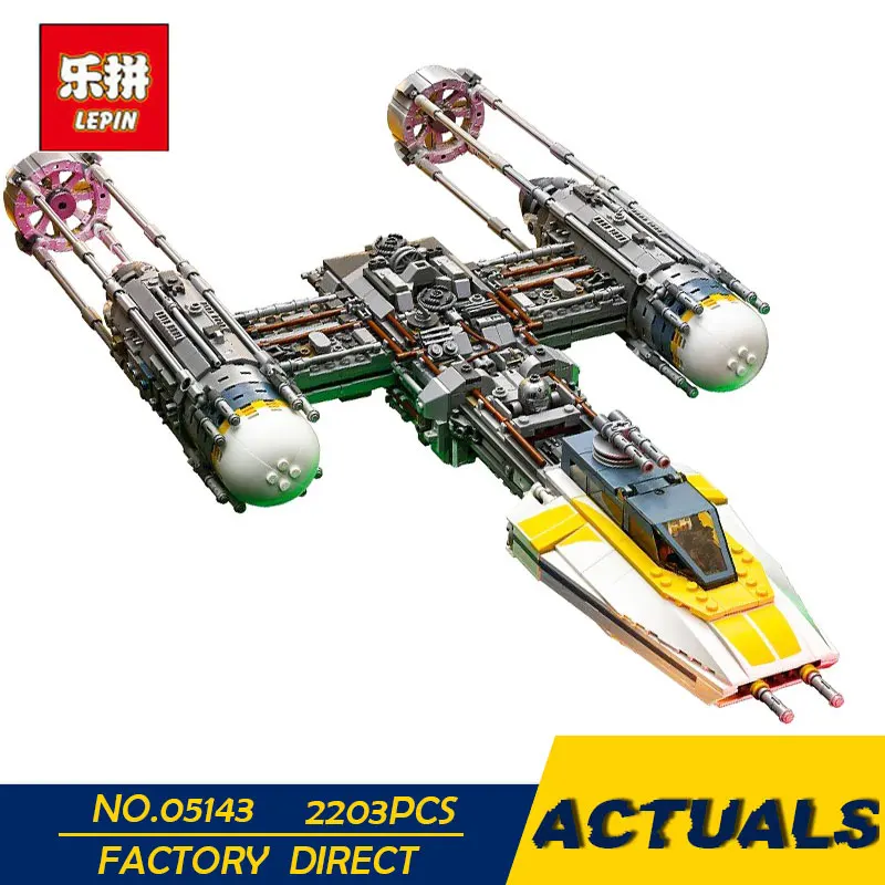 

LEPIN 05143 2203Pcs Star Y-wing Wars Starfighter Set LEPIN Building Blocks Bricks DIY Toys Educational Kid Gift Compatible 75181