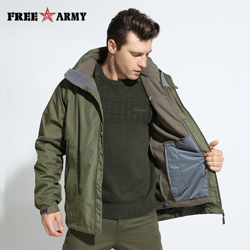 Waterproof jacket with detachable fleece Clearance