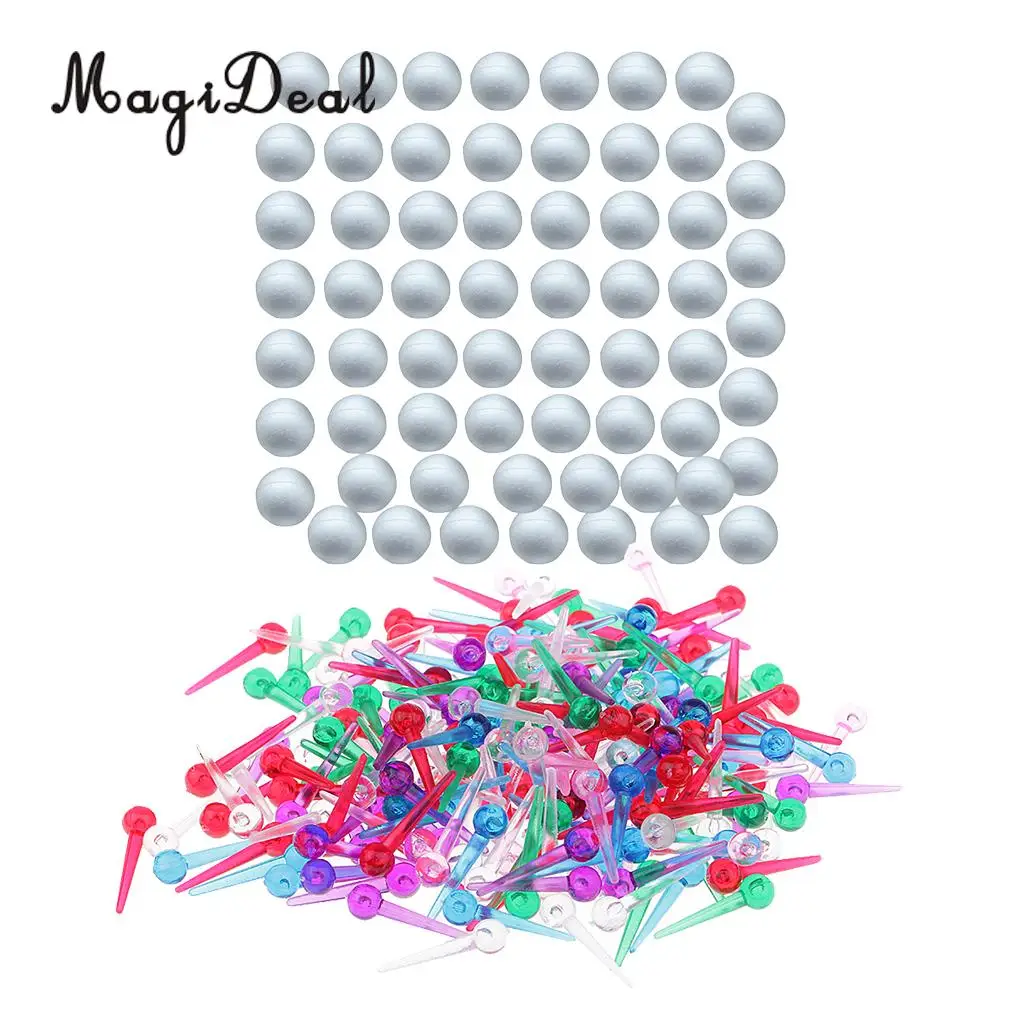 

100 Pieces 35mm Round Christmas Styrofoam Foam Balls and 200 Pieces 15mm Colorful Plastic Sequin Pins for Xmas Decoration