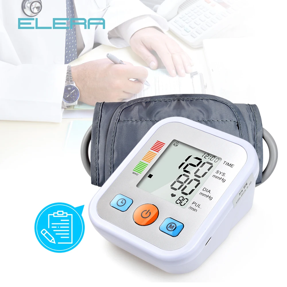 

ELERA Home Health Care Blood Pressure Monitor Upper Arm Blood Pressure Meter sphygmomanometer Tonometer for measure Tensiometro