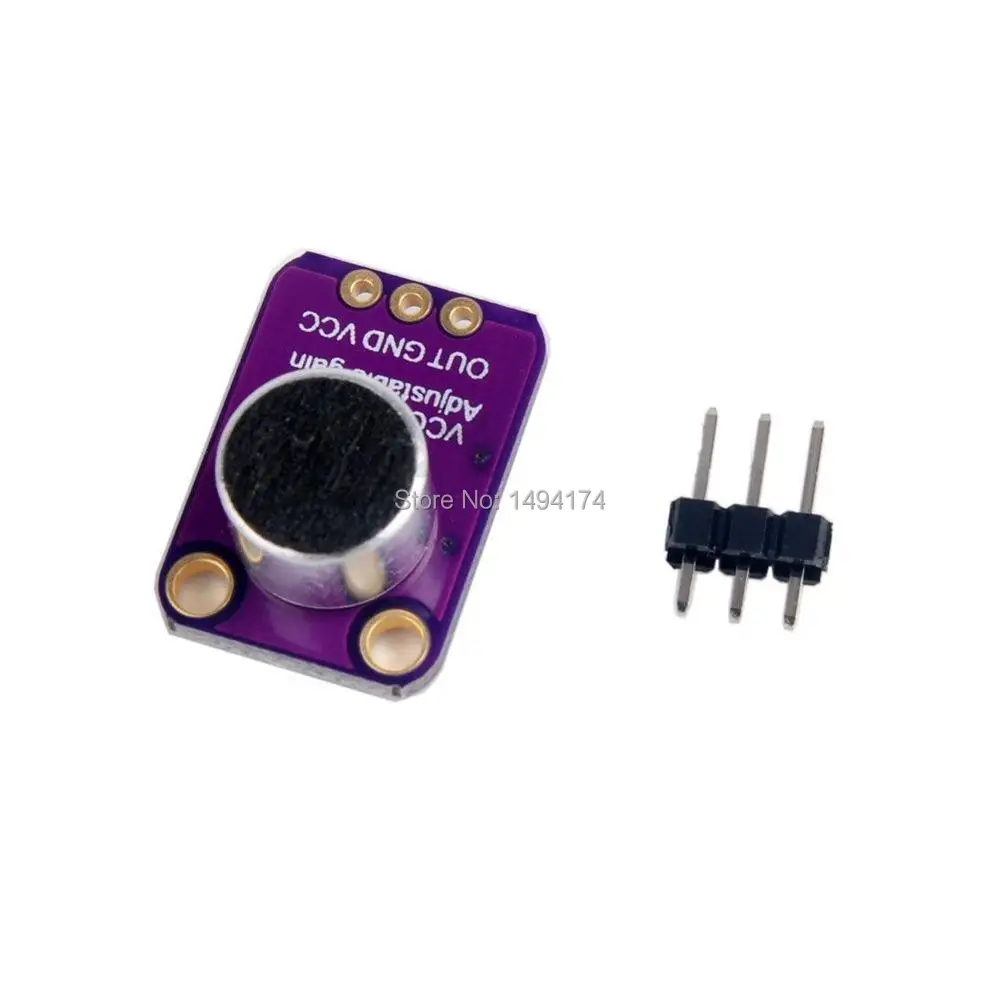 WQScosea Q8S-174 Electret микрофонный усилитель MAX4466 модуль регулируемый усиления сборная
