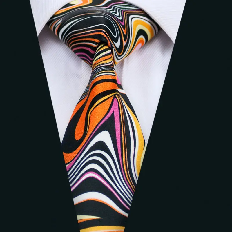 Dh-1277 Новое поступление Мода красочные шелка с принтом Для мужчин галстук Высококачественная брендовая одежда Дизайн галстук галстуки Gravata