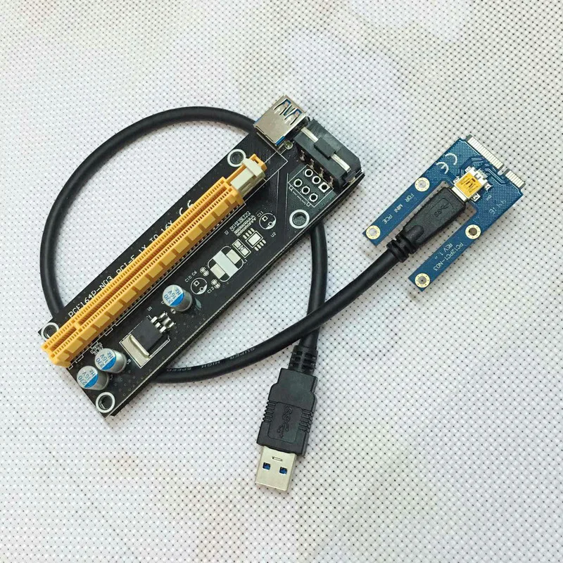 Мини PCIe 1x для PCI Express x16 Riser Card для ноутбука внешняя видеокарта GDC Miner Mini PCIe для PCI-e слот для майнинга BTC