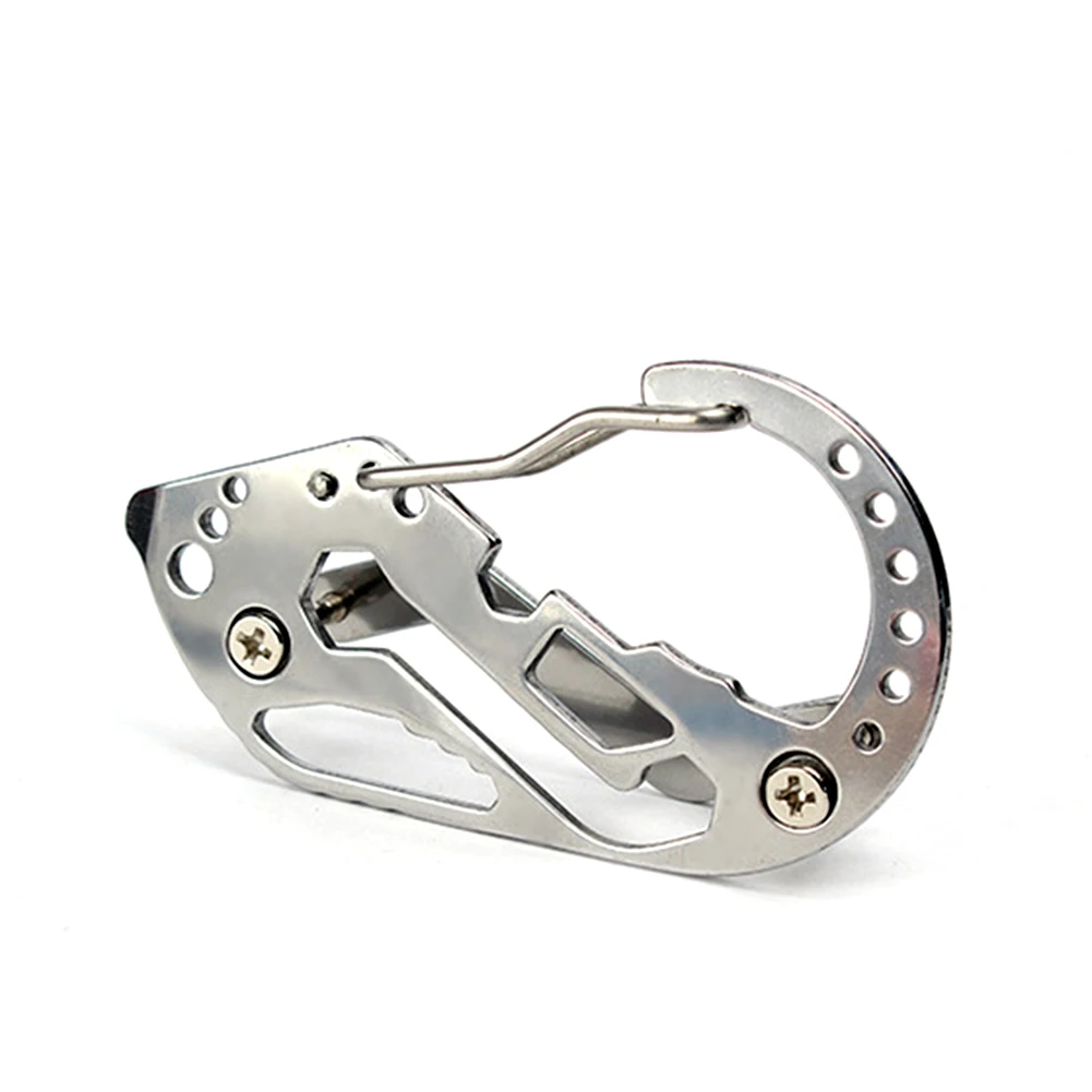 

Multifunction EDC Tool Stainless Steel Key Holder Organizer Clip Folder Keyring Keychain Case Outdoor Survival Travel Camping