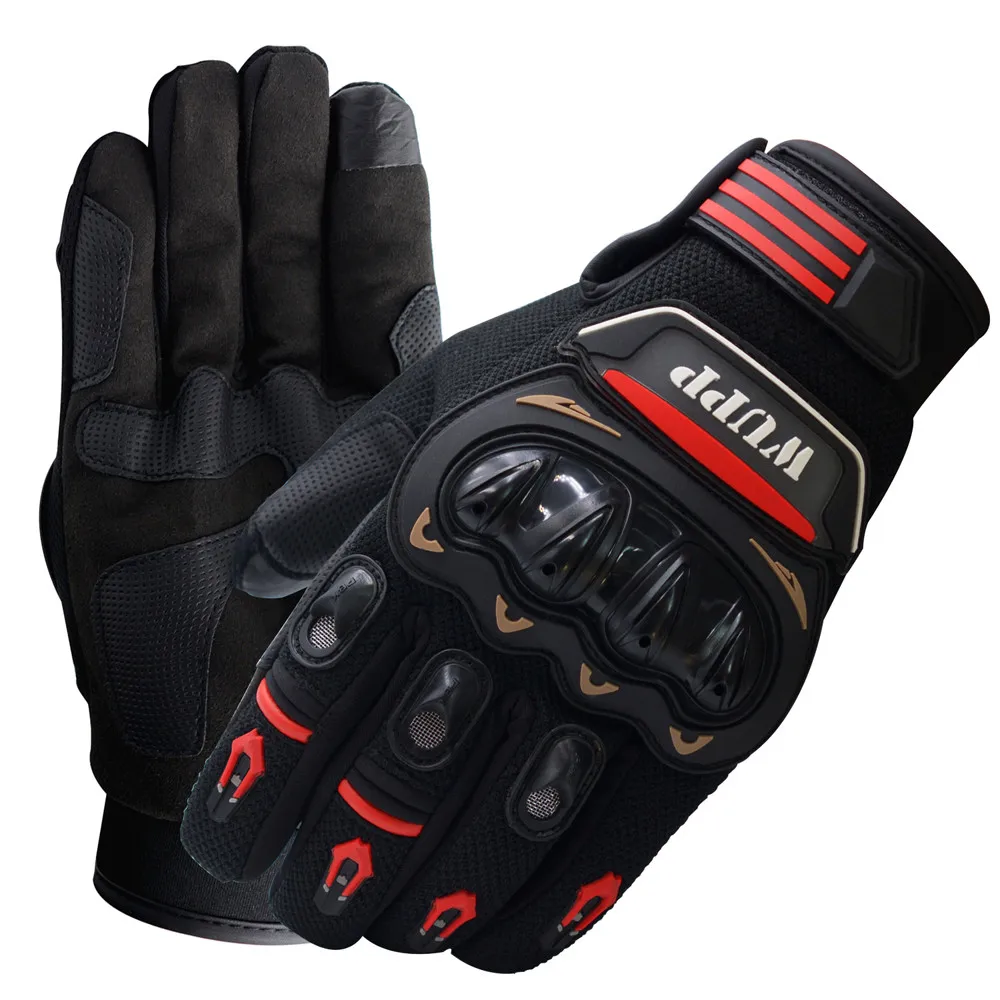 WUPP мотоциклетные перчатки для спорта на открытом воздухе Полный палец мотоциклетные защитные панцири черные короткие кожаные перчатки для спортзала для мужчин#20