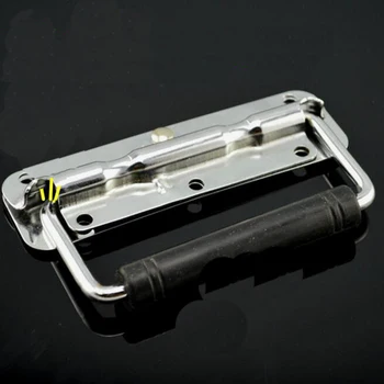 

100/111/122/137mm 2018 iron handle folding spring for Toolbox suitcases Equipment cabinet pull drawer knobs hardware accessories