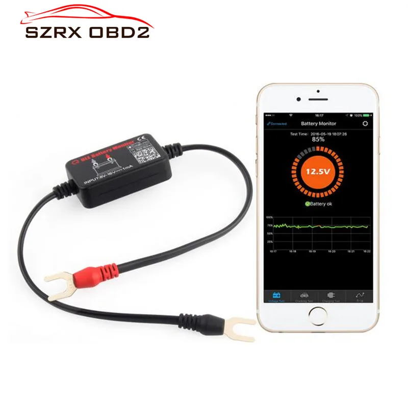 

Car Batter Tester Bluetooth BM2 Battery Monitor 12V Battery Analyzer Charging Cranking Test for Android IOS Phone