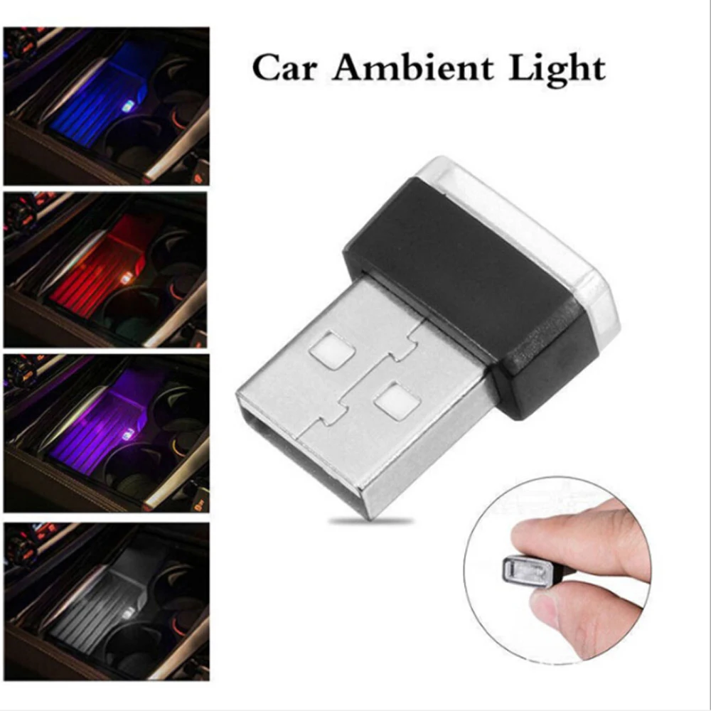 Фото USB Ночной светильник светодиодный Автомобильный интерьер атмосферная лампа