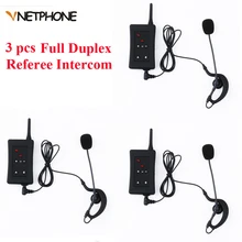 3 шт. 2016 Последние Vnetphone бренд Футбол арбитр домофон мотоцикл домофон полный дуплекс Bluetooth судья гарнитуры