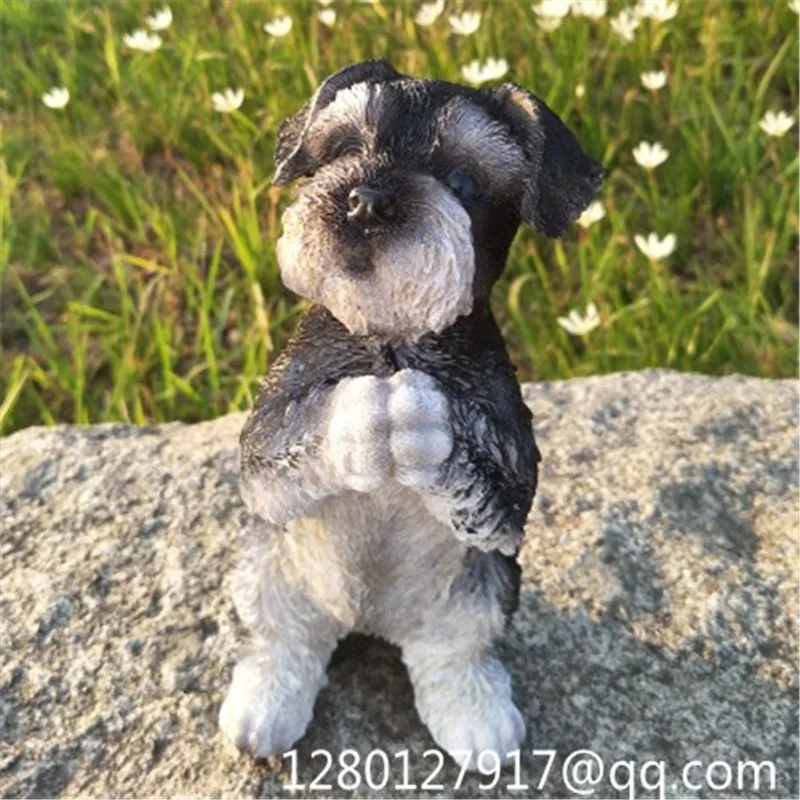 Милый щенок статуя моделирование животных Собака West Highland терьер Bichon Стандартный Шнауцер забавная подставка креативная фигурка игрушка