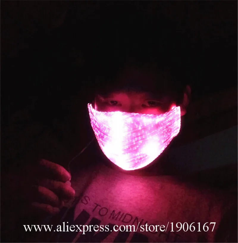 Led fiber optic masks, light-emitting masks, luminous bar riding masks, electric syllables, music festival masks07