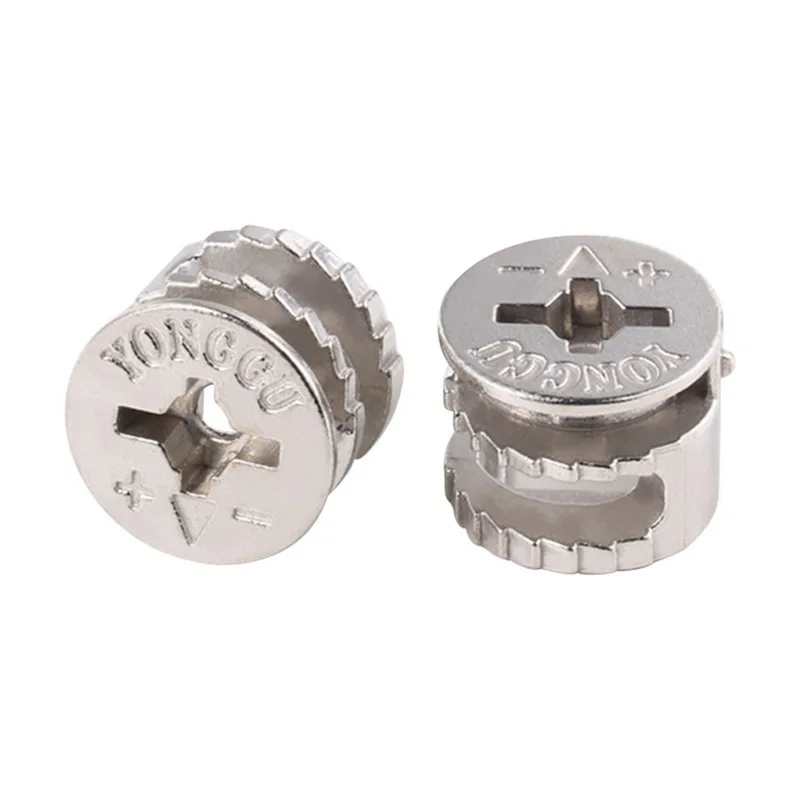 Furniture Connecting Cam Fittings 15x12mm Metal/Nickel Plated Bolts For Furniture Fastening And Connecting