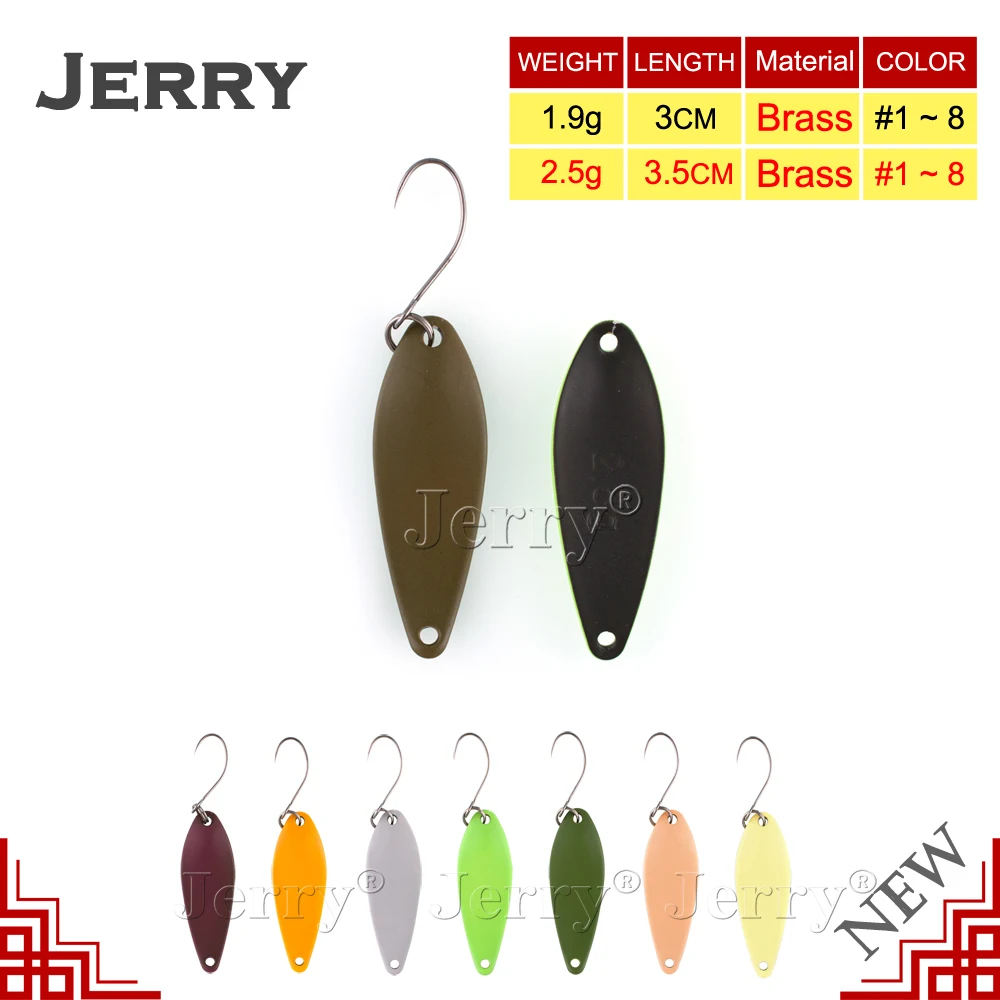 Jerry 1pc casting trout spoon lures narrow spinner bait stream & area