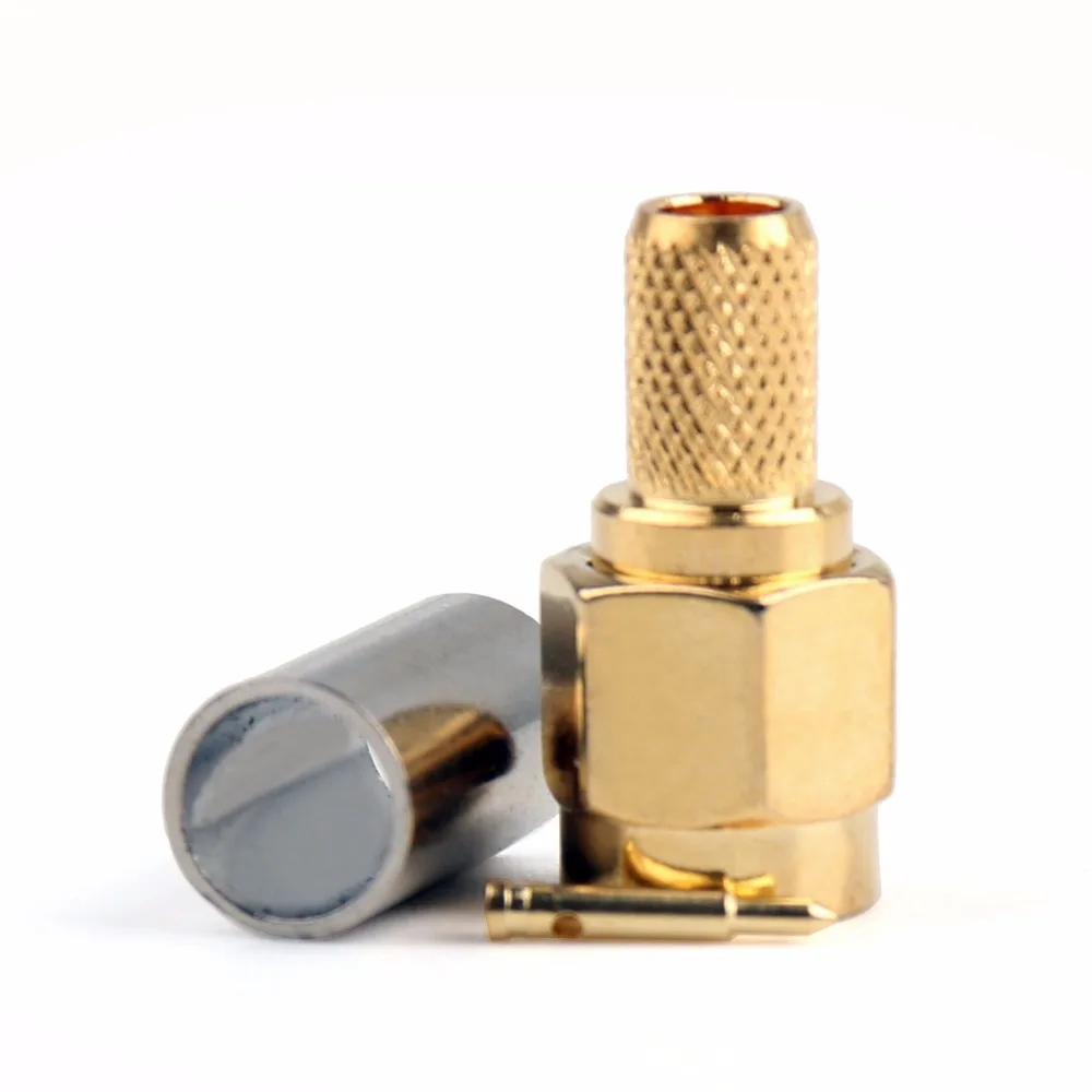 ОБЖИМНАЯ вилка areyourstore SMA RG58 RG142 LMR195 RG400 прямой кабель 10 шт. разъем с золотым