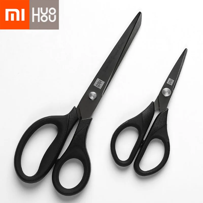 Фото Xiaomi huohou ножницы с титановым покрытием черные острые наборы швейная нить