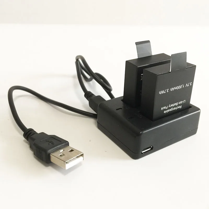 Cena Bateria podwójna ładowarka + 2 szt. 1000mAh oryginalna GitUP Backup akumulator litowo jonowy do GitUP Git2 Git2P kamera sportowa