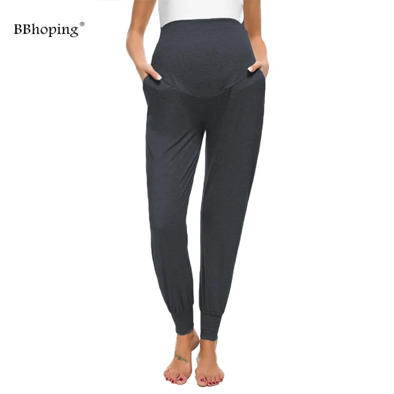 Женские повседневные штаны для йоги для беременных, очень тянущиеся удобные штаны Harlan для отдыха, обтягивающие рабочие штаны-шаровары для беременных