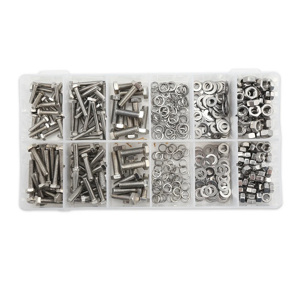 

475Pcs M4 M5 M6 Alloy Steel Countersunk Flat Head Hex Socket Cap Screws Nuts Set Assortment Kit Precise Metric Bolts Nuts Set