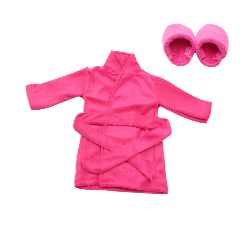 18 дюймов, с круглым вырезом, для девочек одежда ДОКТОР костюм пальто пижамы юбка с обувью Американский born платье детские игрушки подходит 43 см для ухода за ребенком для мам, детские куклы, c236 - Цвет: Magenta