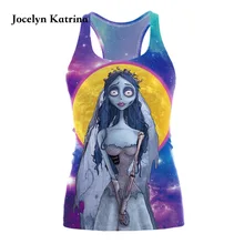 Jocelyn Катрина Бег жилет Лето рукавов Спортивные Безрукавки для женщин черные свободные Фитнес тренировки Синглетный Для женщин спортивная одежда