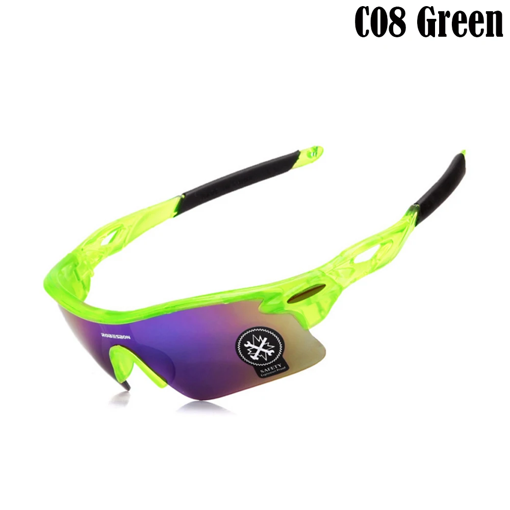Спортивные очки MASCUBE UV400, уличные спортивные очки для езды на велосипеде, ветрозащитные очки, мотоциклетные очки Oculos Ciclismo - Цвет: C08 Green