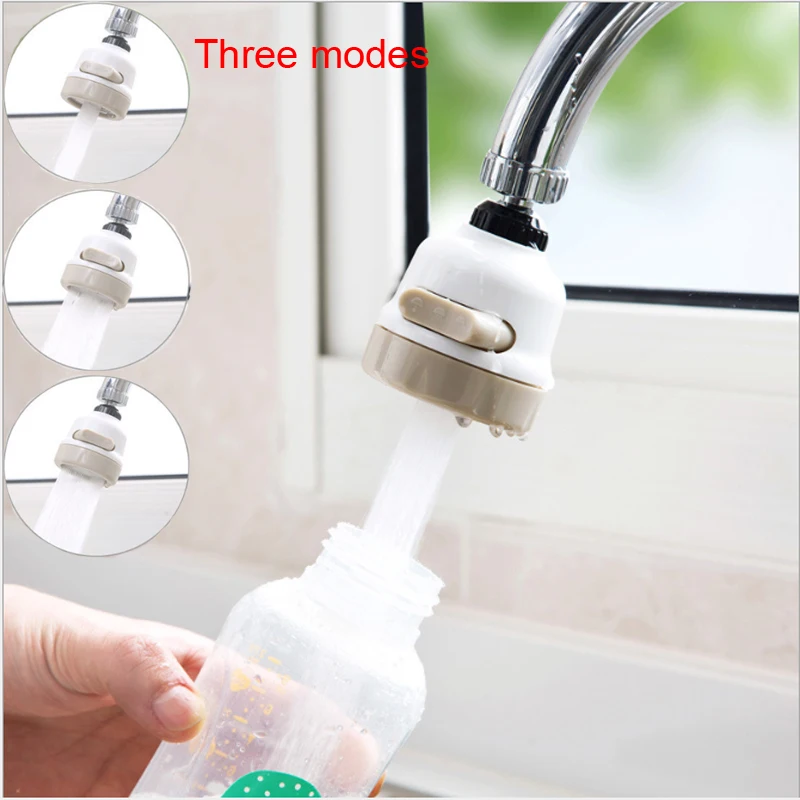 

1 Pcs 3 Modes Shower Faucet Aerator Rotatable Bubbler Faucets Flexible Water Saving Tap Filter Sprayer Nozzle 360 Rotation