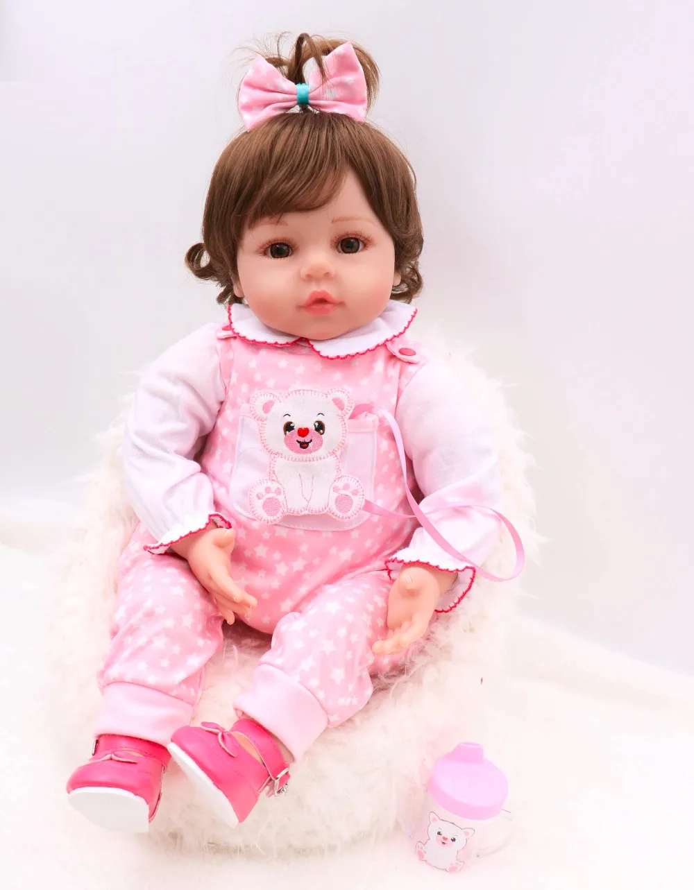 Красивая Кукла reborn 55 см силиконовая кукла Reborn Baby DOLLMAI новая Реалистичная Bebe Girl для