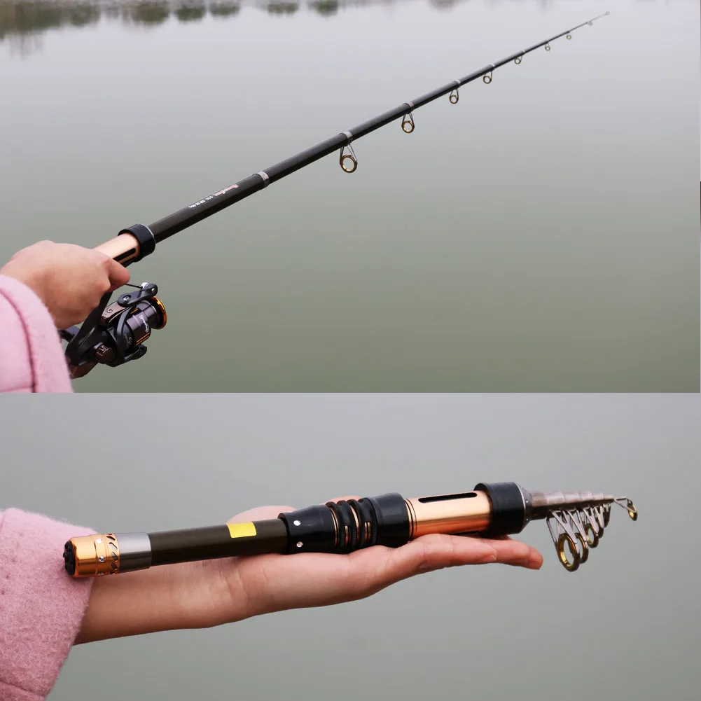 Sougayilang Fishing Rod Combo Telescopic Rod 1.3 1.5 1.8 2.1 2.4M with 5.2:1 13+1BB Spinning Fishing Reel Fishing Tackle Sougayilang Fishing Rod Combo Telescopic Rod 1.3 1.5 1.8 2.1 2.4M with 5.2:1 13+1BB Spinning Fishing Reel Fishing Tackle