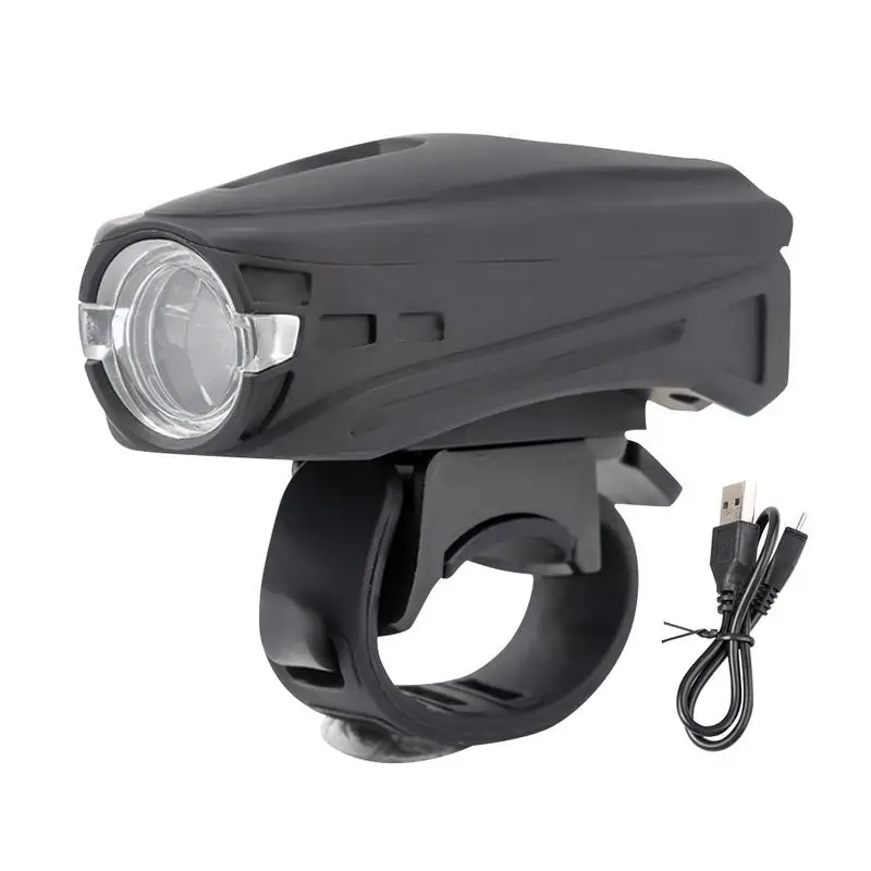 Перезаряжаемый велосипедный головной светильник s usb зарядный светильник фары горного велосипеда водонепроницаемый велосипедный флэш-светильник Динамо передний светильник - Цвет: Black