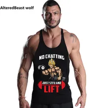 Фитнес для мужчин Бодибилдинг майка топы без рукавов брендовая мужская одежда майка хлопковые рубашки Летний жилет Мода тренировки Стрингер