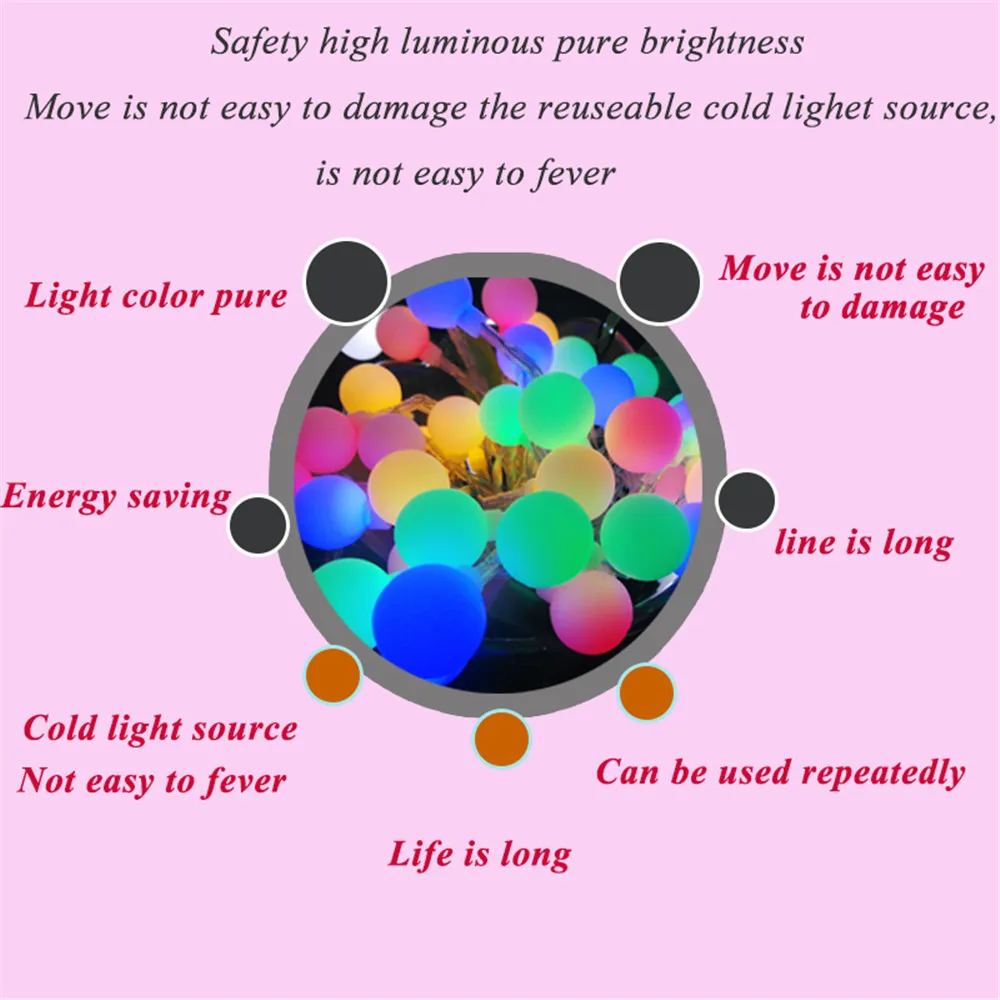 high voltage home and garden decoration ball globe led string lights (7)
