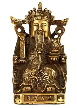 

Pure bronze God of wealth Buddha statue to attract money and display Fengshui decorations
