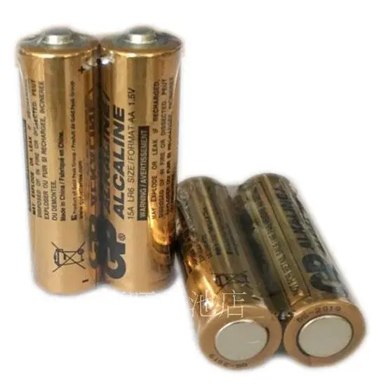 20pcs/lot New Original GP LR6 1.5V 15A AA Alkaline Batteries Gold