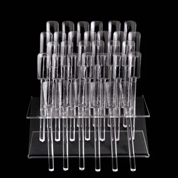 

32 Tips Pop Sticks Clear Acrylic Nail Art Display Stand Nails Polish Practice Training Tool Swatches Showing Shelf 88