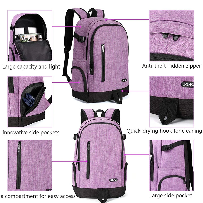 Female Backpacks USB Charging Backpack 15inch Laptop Bag School Bag For Teenager Fashion Male Girls Leisure Travel Bagpack Women (4)
