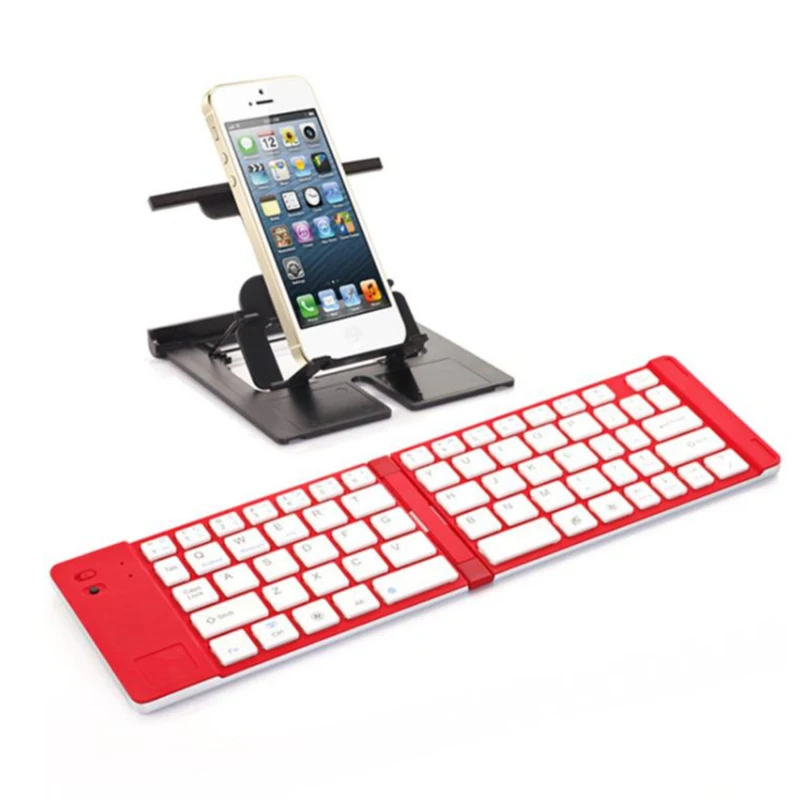 BASIX keyboard mini wireless keyboard 2.4G Wireless Bluetooth Keyboard Portable Foldable Folding 66 keys Travel bracket support BASIX keyboard mini wireless keyboard 2.4G Wireless Bluetooth Keyboard Portable Foldable Folding 66 keys Travel bracket support